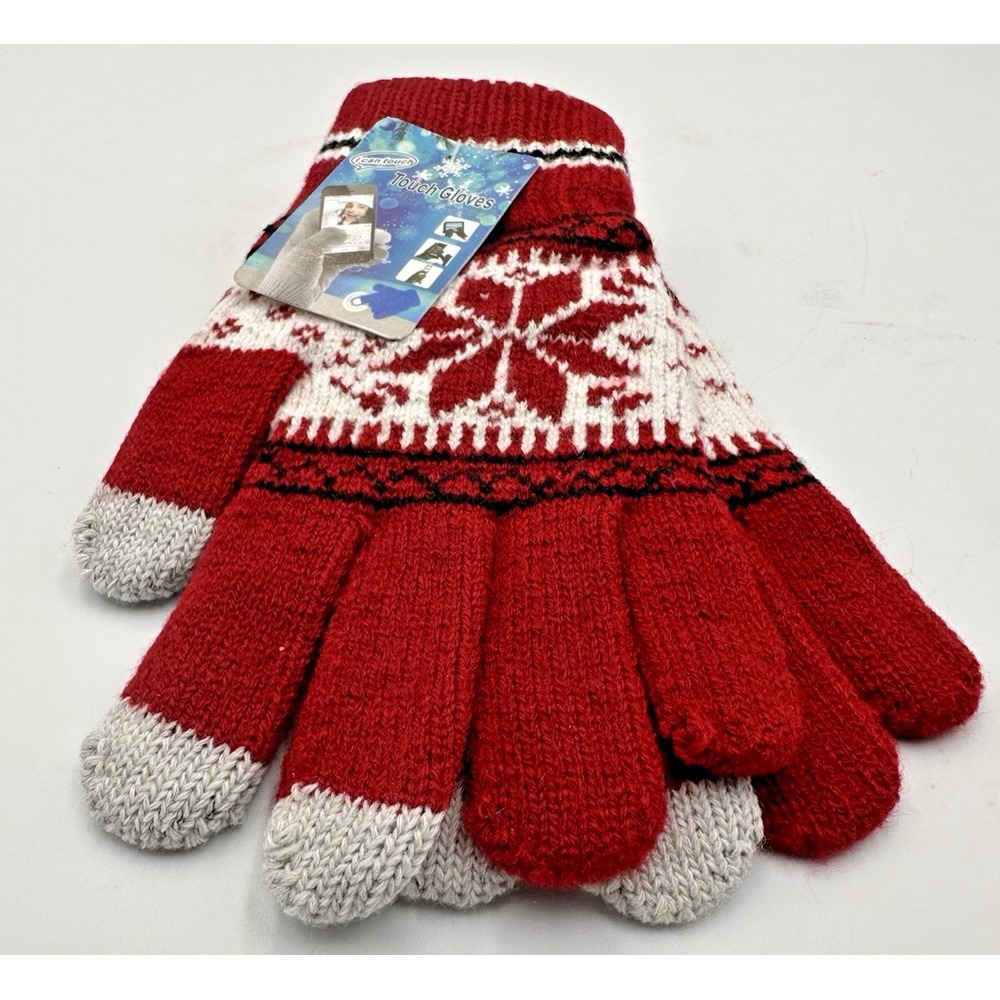 Winter‎ Touch screen Gloves Unisex snowflake pattern